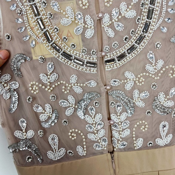 Maya Tall Delicate Blush Pink Maxi Dress With Embellished Beaded Back Size 6 - Picture 8 of 14